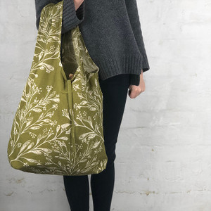 Hampi Shopping Bag Mixed Designs- Apple Green Duck