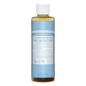 Unscented Baby Mild Pure Castile Hemp Soap 237ml - Dr Bronner's