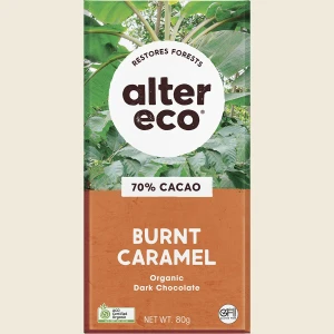 Dark Chocolate BURNT CARAMEL Organic 80g - Alter Eco