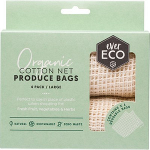 Ever Eco Organic Cotton Net Tote Bag Long Handle