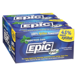 Xylitol Dental Gum Peppermint  12pc Blister pack - Epic