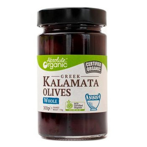 Olives Whole Greek Kalamata Organic 300g - Absolute Organic