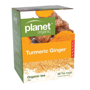 Turmeric Ginger Tea 25 Bags - Planet Organic