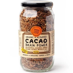 Granola  - Cacao Brain Power - Activated Raw Organic 450g Jar - Mindful Foods