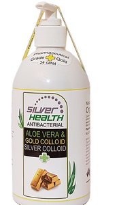 Aloe Vera Gel Organic Gold and Silver Colloid 250ml - Silver Health