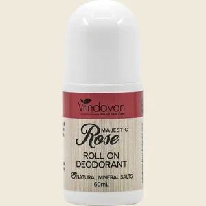 Majestic Rose Deodorant Roll On Organic 60ml  - Vrindavan