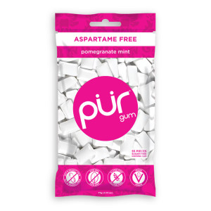 Pomegranate Mint Chewing Gum 77g BAG - PUR