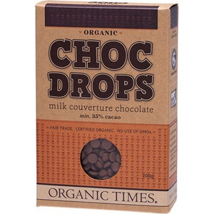 Choc Drops MILK Couverture Drops Organic 200g - Organic Times