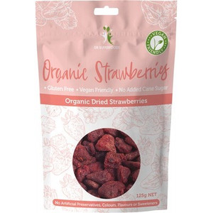 Strawberries Dried Organic 125g - Dr Superfoods