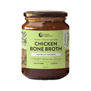 Chicken Bone Broth NATIVE HERBS CONCENTRATE 250g Jar - Nutra Organics
