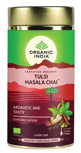 Masala Chai Tulsi Organic Loose Leaf Tin 100g - Organic India