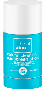 Sunscreen Natural Clear Zinc STICK SPF 50+ 50g - Ethical Zinc