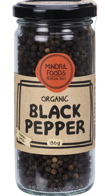 Black Pepper 130g Jar - Mindful Foods