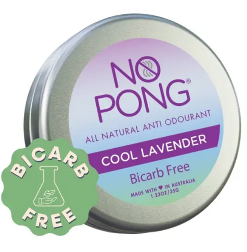 No Pong COOL LAVENDER BiCarb FREE Anti Odourant 35g Tin