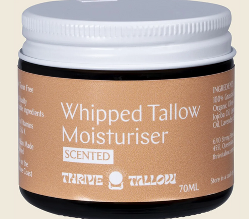 Tallow Balm WHIPPED Moisturiser Lemon Lavender Grass Fed/Org Ingrds 70ml - Thrive
