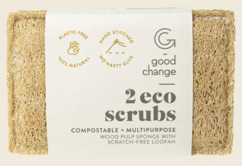 Eco Scrubs Loofah / Wood Pulp Non-Abrasive 2pk - Good Change Store