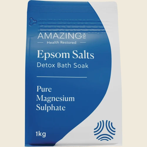 Epsom Salts DETOX Bath Soak Pure Magnesium Sulphate 1kg - Amazing You
