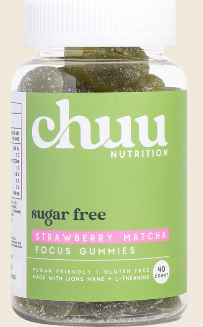 Strawberry Matcha Focus  Gummies Sugar Free 40pcs - CHUU Nutrition