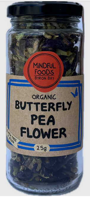 Blue Butterfly Pea Flower Organic 25g Jar - Mindful Foods