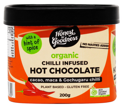 Hot Chocolate CHILLI INFUSED Organic 200g - H2G