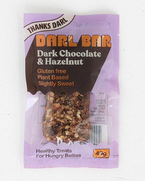 Darl Bar DARK CHOC & HAZELNUT Organic Ingrds SINGLE 40g- Thanks Darl