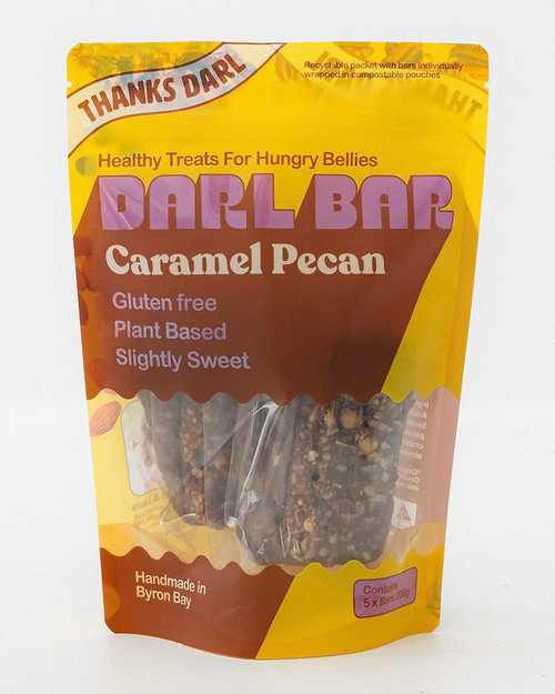 Darl Bar CARAMEL PECAN Organic Ingrds 5 PACK 200g- Thanks Darl