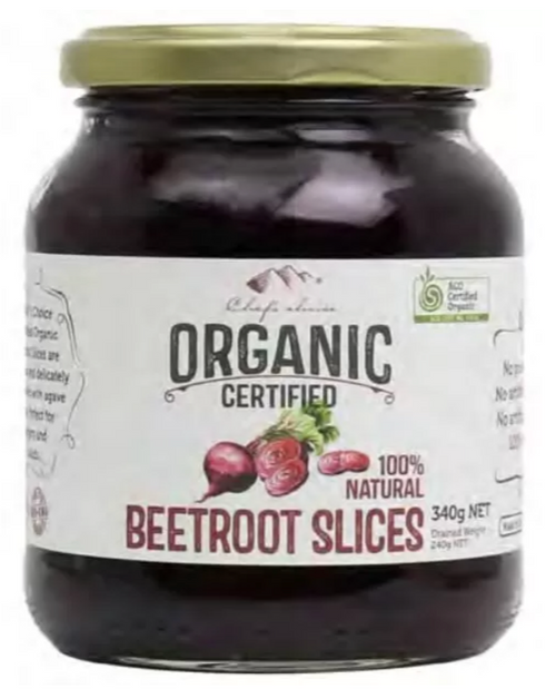 Beetroot Sliced Organic 340g - Chefs Choice