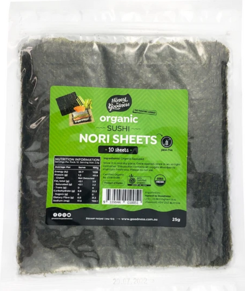 Sushi Nori Toasted ORGANIC 10 Sheets - H2G