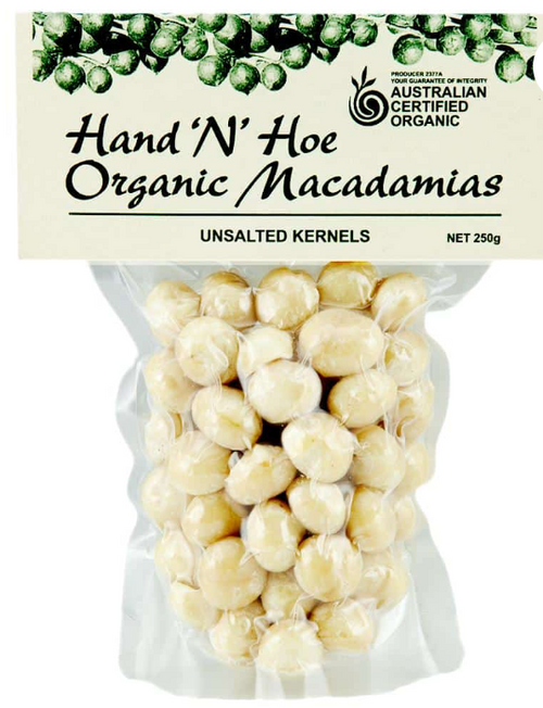 Macadamias UNSALTED Raw Organic 250g - HnH