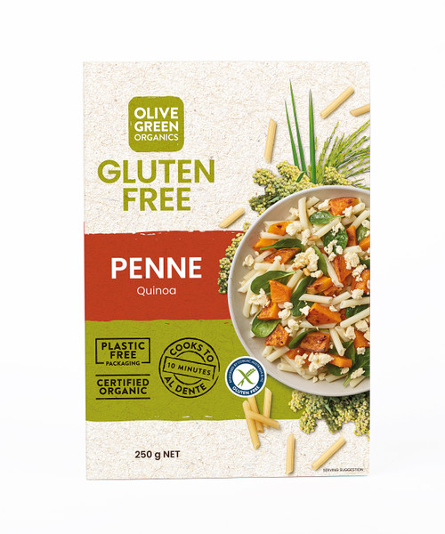 Quinoa & Rice GF PENNE Organic 300g - Olive Green Organics