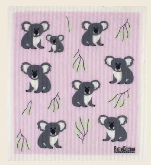 Dishcloth 100% Biodegradable KOALAS - RetroKitchen