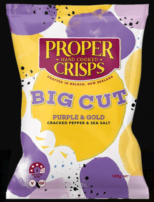 Purple & Gold Big Cut Crisps 150g - Proper