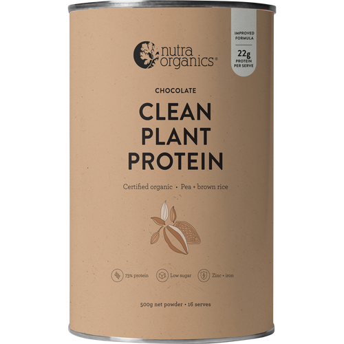 Clean PLANT PROTEIN Smooth CHOCOLATE Organic 500g - Nutra Naturals