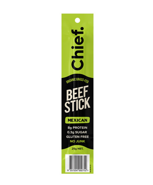 Beef Stick MEXICAN Grass Fed Organic 25g - Chief