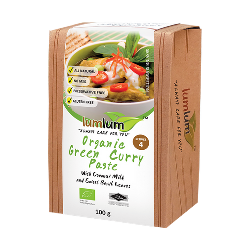 GREEN Curry Paste ORGANIC 100g - Lum Lum