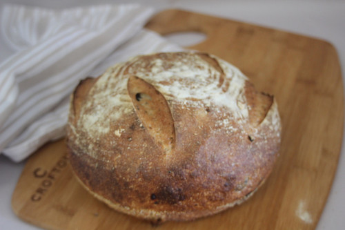 White Spelt Olive Sourdough Cob ORGANIC 700g - Britts Organic Bakery *Pre-Order to ensure supply*