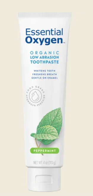 Peppermint Toothpaste Organic 113g - Essential Oxygen