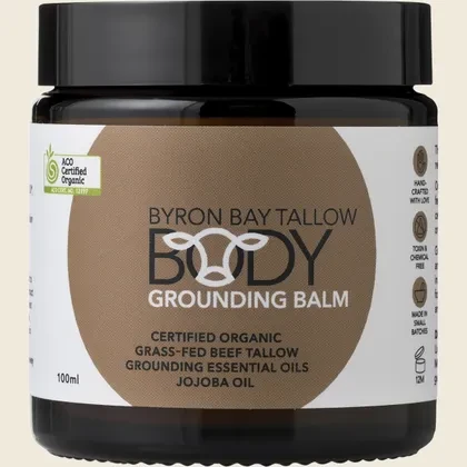 Tallow Balm GROUNDING Body Moisturiser Organic 100ml - Byron Bay