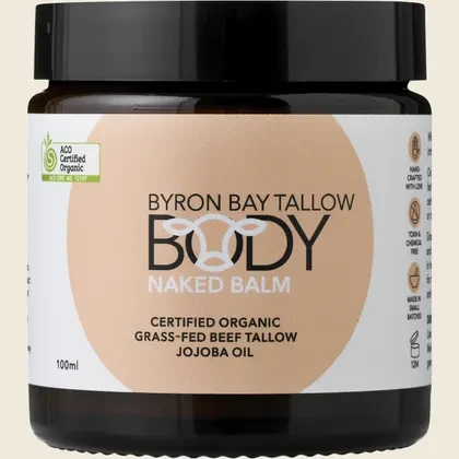 Tallow Balm NAKED Body Moisturiser Organic 100ml - Byron Bay