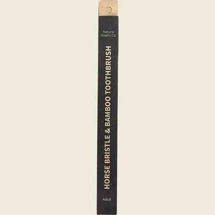 Toothbrush Bamboo & Horse Bristle Adult Med-Soft - Natural Health Co