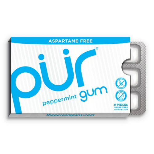 Peppermint Chewing Gum 12.6g - PUR