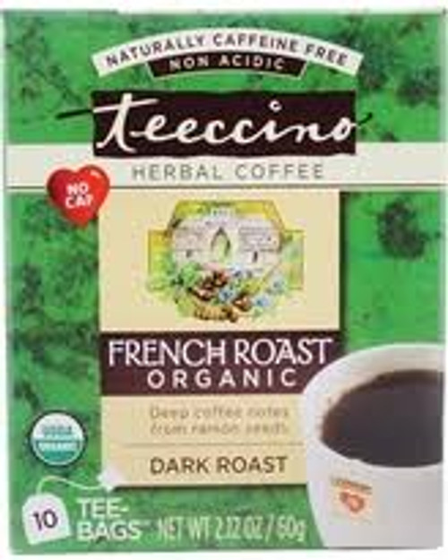 French Roast Herbal Coffee Organic 10 Bags - Teeccino