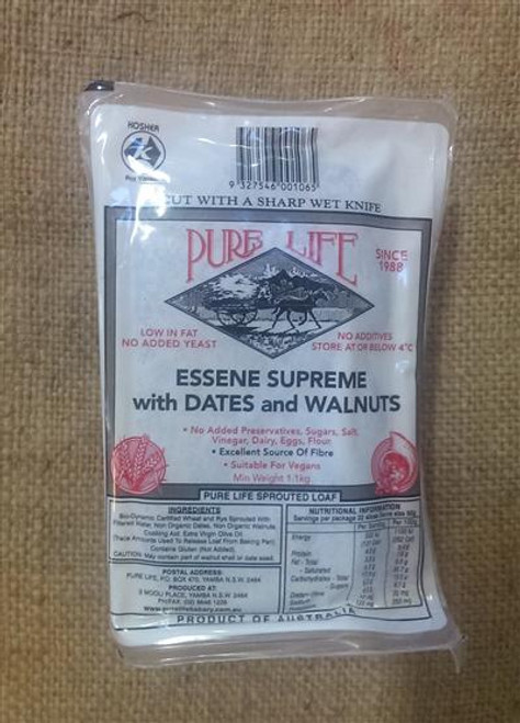 Sprouted Bread Date & Walnut Organic 1.kg- Pure Life *Pre-order to ensure Supply