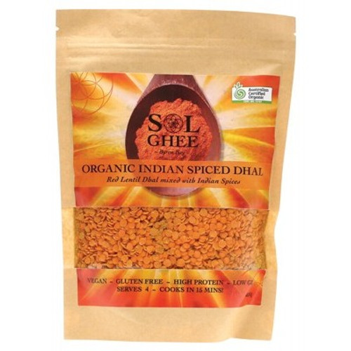 Dhal Mix Indian Spiced Red Lentil Organic 400g- Sol Organic