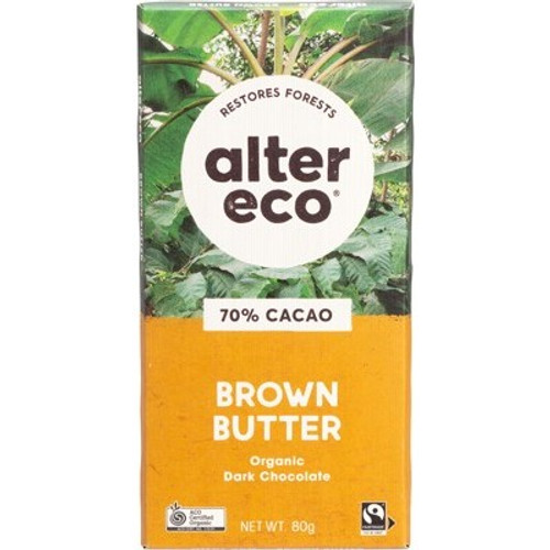 Dark Chocolate Brown Butter Organic 80g - Alter Eco