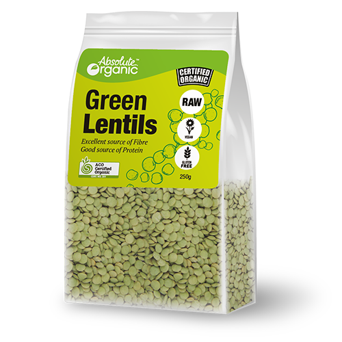 Lentils Green Organic 400g - Absolute Organic