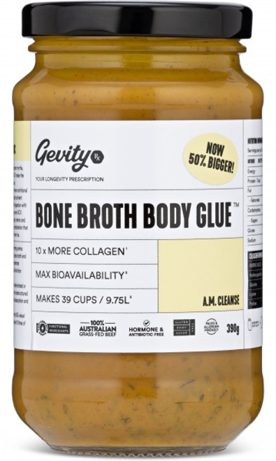 Bone Broth Body Glue A.M. Cleanse 390g - Gevity Rx