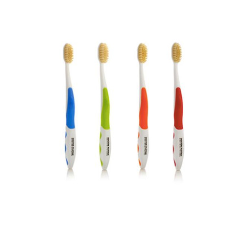 Toothbrush Silver Antibacterial Adult Soft Green - Mouthwatchers