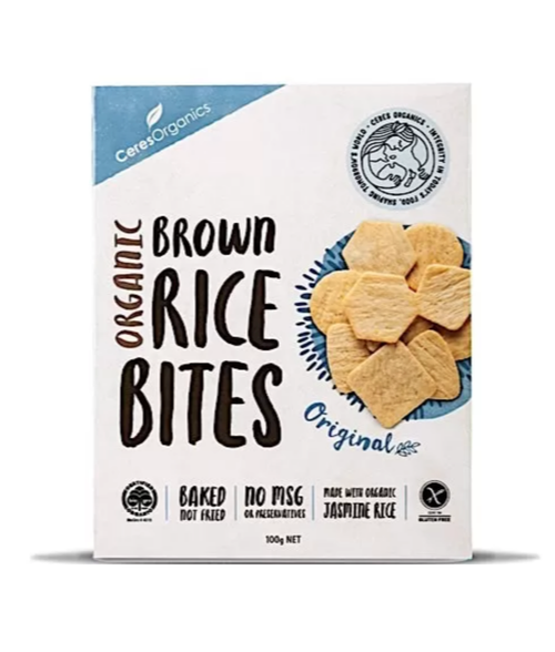 Brown Rice Bites Original Sea Salt Organic 100g - Ceres Organics