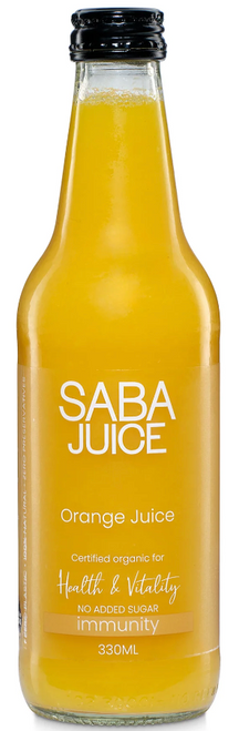 Juice - Orange Organic 330ml - Saba